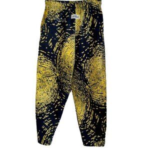 Vintage 1990s Los Angeles LA Chargers Zubaz Pants Women S Black Gold Thumbprint